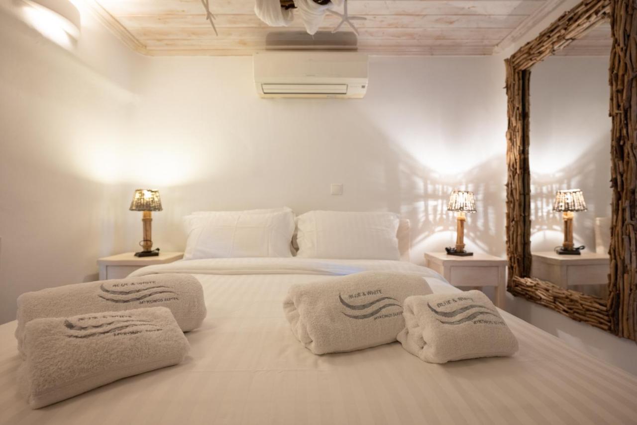 Blue, White And Grey Suites Ornos  Bagian luar foto