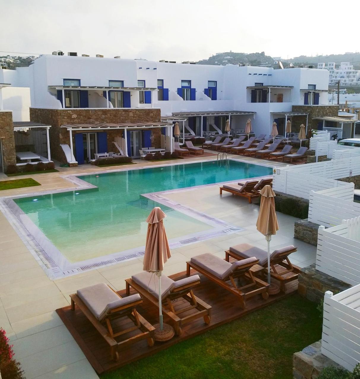 Blue, White And Grey Suites Ornos  Bagian luar foto